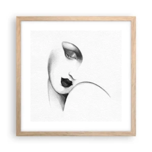 Plagát v ráme zo svetlého duba - V štýle Lempickej - 40x40 cm