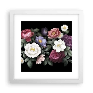 Plagát v bielom ráme - Z anglickej záhrady - 30x30 cm