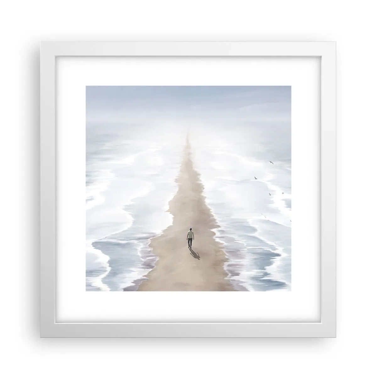 Plagát v bielom ráme - Svetlá budúcnosť - 30x30 cm