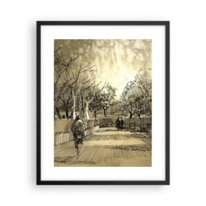 Plagát v čiernom ráme - Pierkom zastavený okamih - 40x50 cm