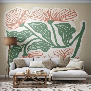 Fototapeta Premium Sand - Ľudové aj moderné - Boho, Kvety, Minimalizmus - 100x70 cm