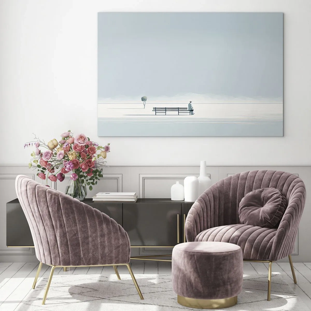 Obraz na skle - Áno, čakám. - 120x80 cm