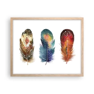 Plagát v ráme zo svetlého duba - Rituály, obrady, tajomstvá - 50x40 cm