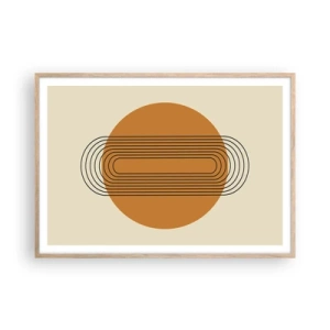 Plagát v ráme zo svetlého duba - Dokonalý plán - 100x70 cm