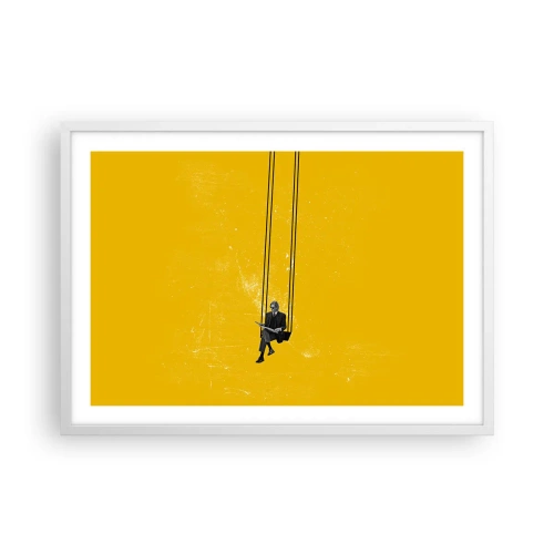 Plagát v bielom ráme - Deň ako každý iný - 70x50 cm