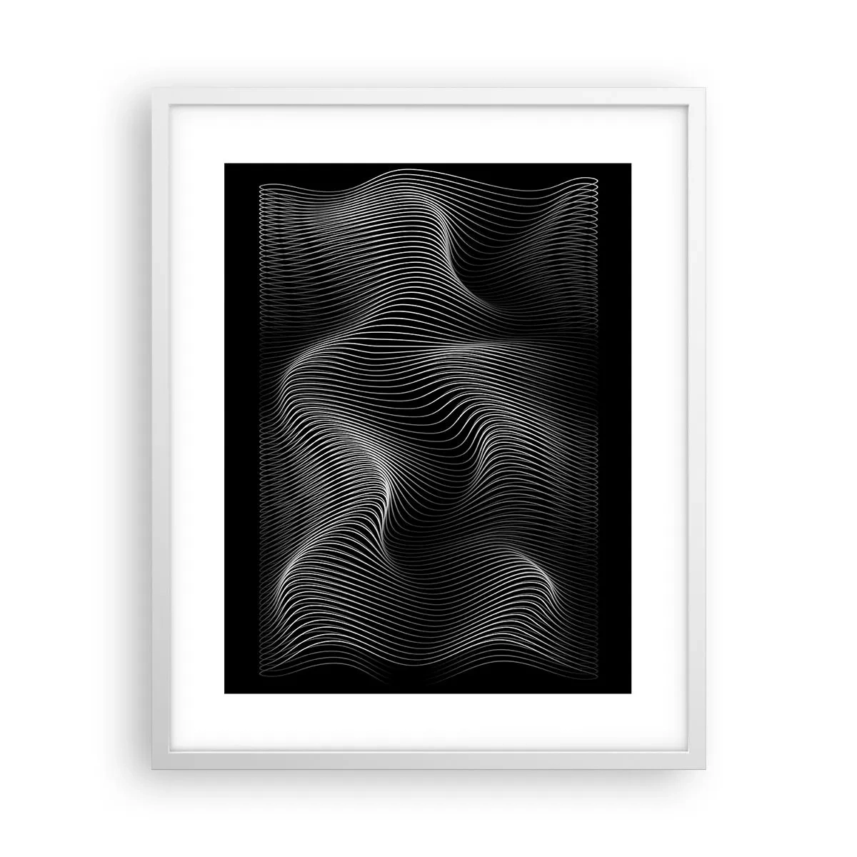 Plagát v bielom ráme - Tanec svetla v priestore - 40x50 cm