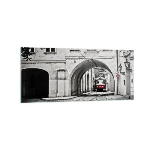 Obraz na skle - Mestským labyrintom - 120x50 cm
