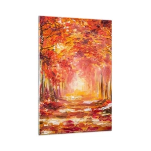 Obraz na skle - Medený les - 80x120 cm