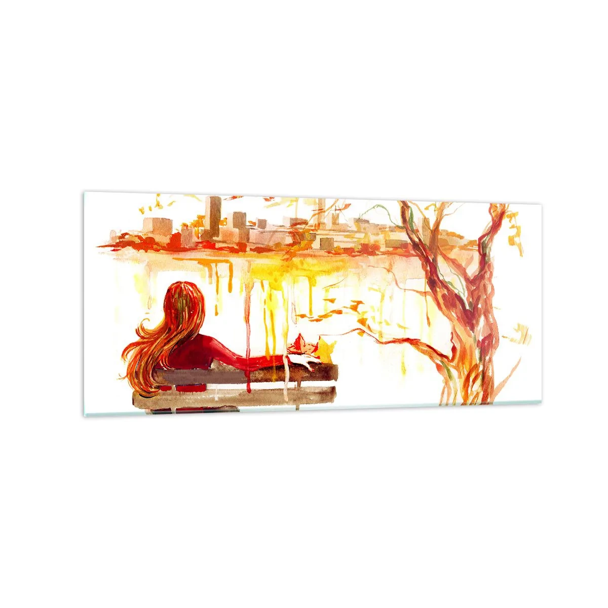 Obraz na skle - Okamih zamyslenia - 120x50 cm