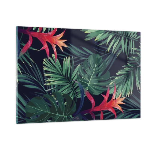 Obraz na skle - Vzplanúť v zelenom - 120x80 cm
