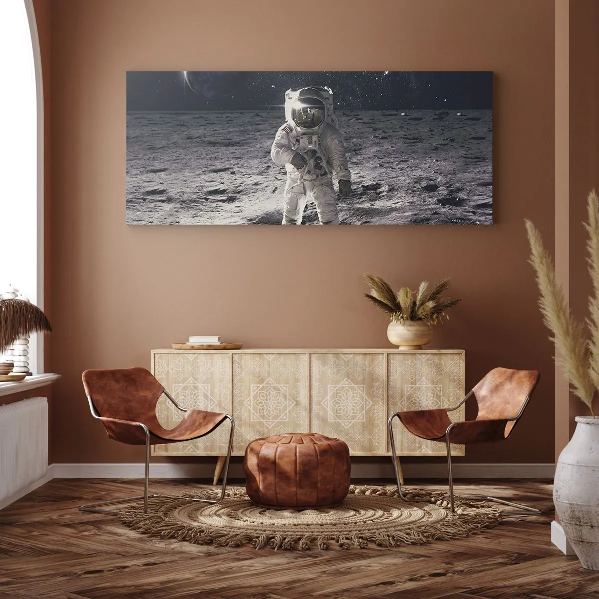 Obraz na plátne - Pozdrav z Mesiaca - 100x40 cm
