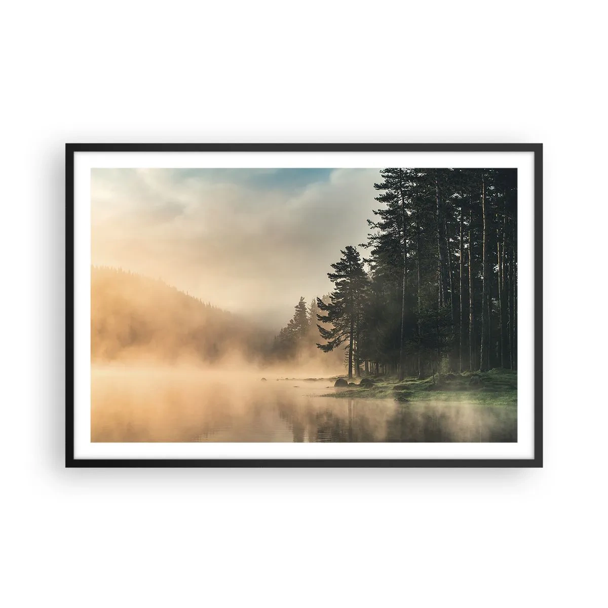 Plagát v čiernom ráme - Zrodenie dňa - 91x61 cm