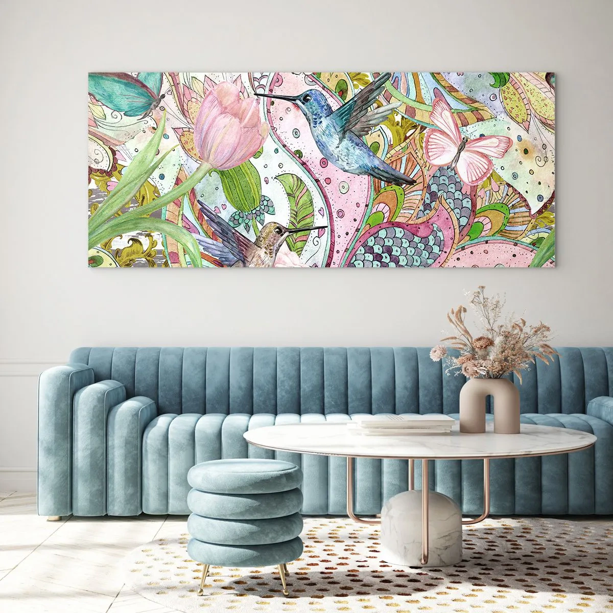 Obraz na skle - Zamotané do lián - 140x50 cm