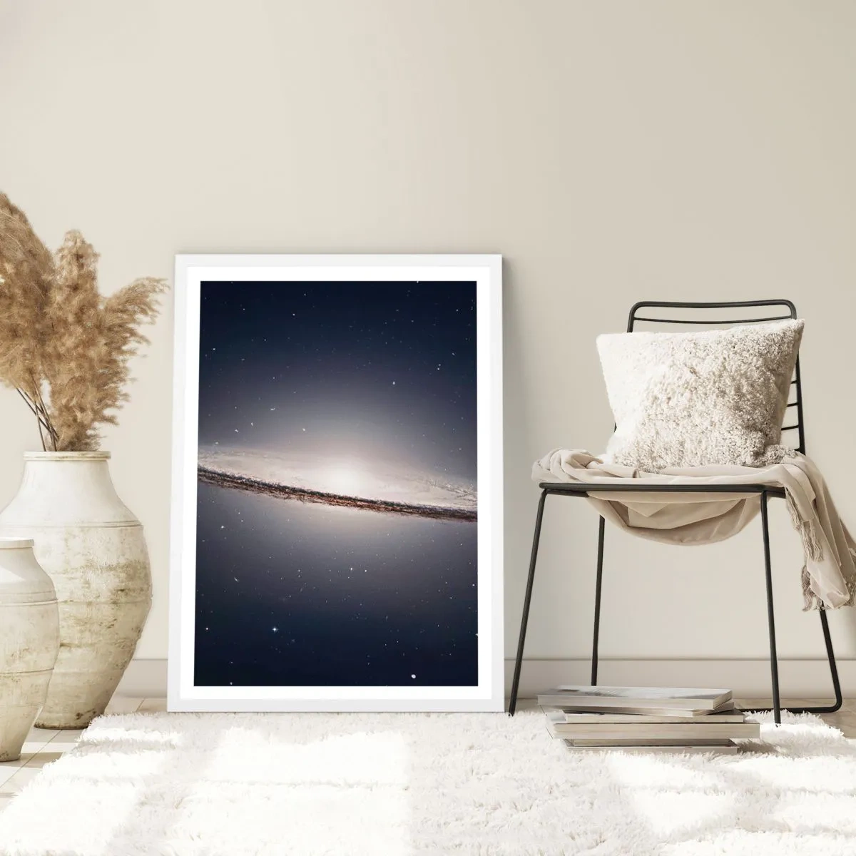Plagát v bielom ráme - Kedysi dávno v jednej preďalekej galaxii… - 70x100 cm