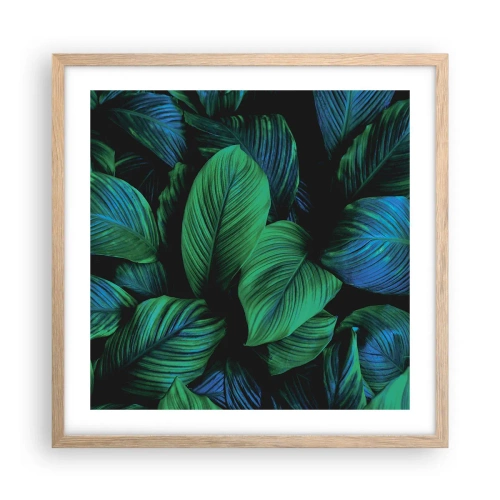 Plagát v ráme zo svetlého duba - V zelenom dave - 50x50 cm