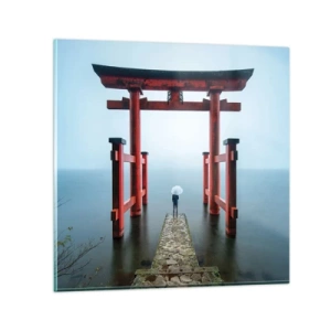 Obraz na skle - Japonské zamyslenie - 50x50 cm