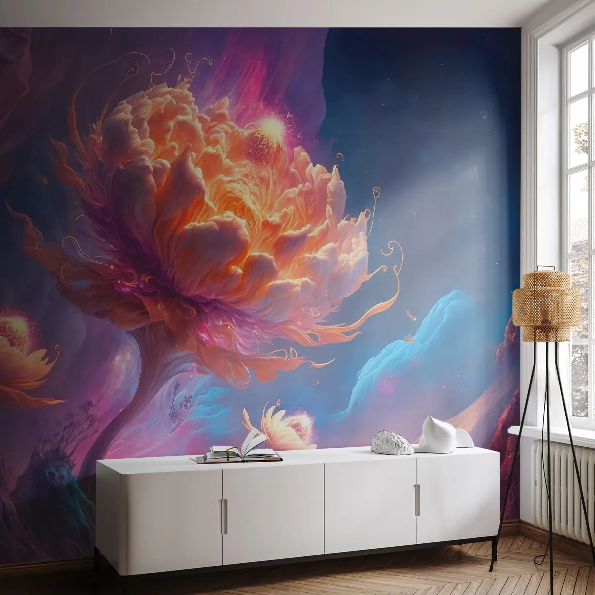Fototapeta Premium Canvas - Iný svet - Fantastický, Pôda, Kvety - 350x256 cm