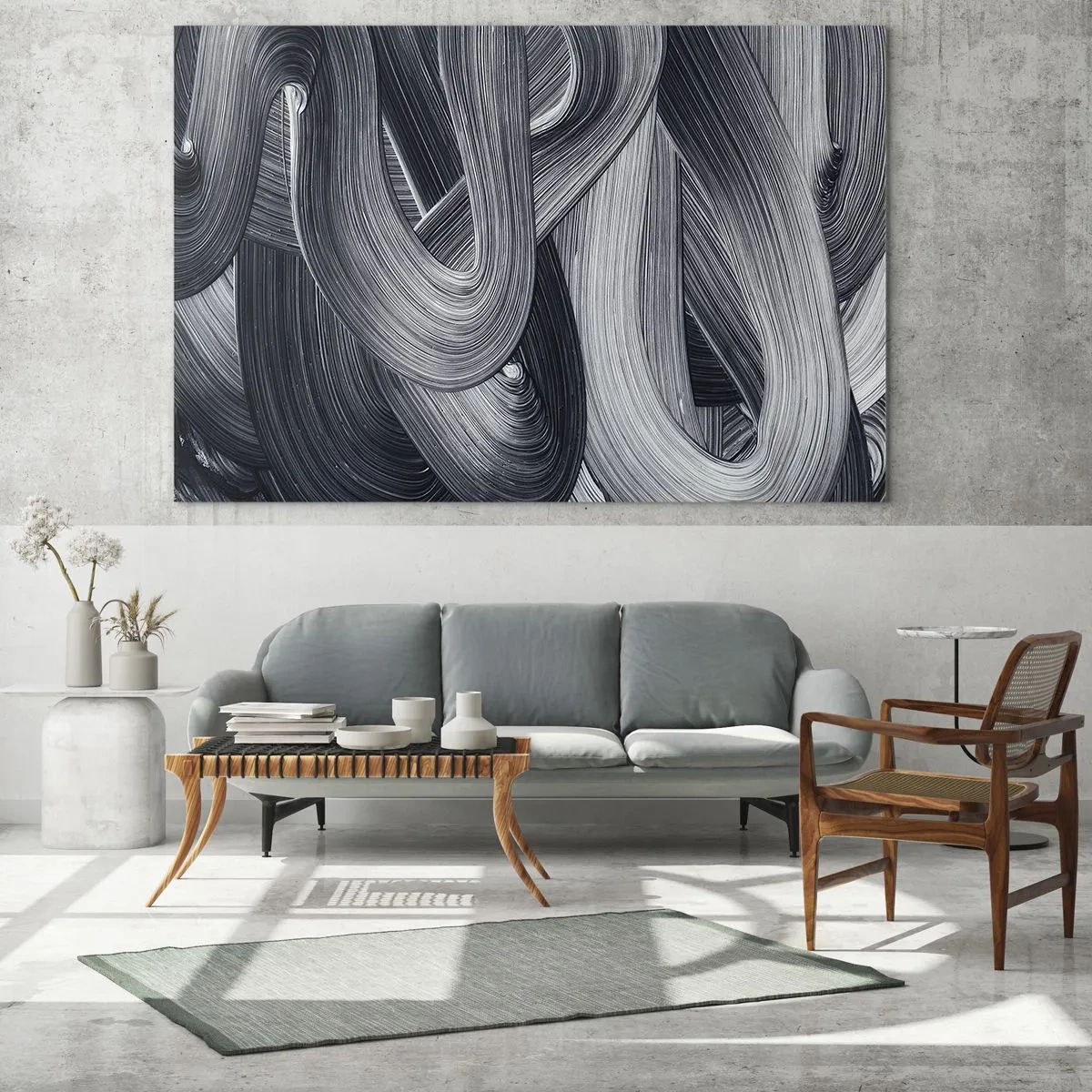 Obraz na skle - Plynulosť reality - 100x40 cm