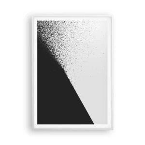 Plagát v bielom ráme - Rýchlejšie a rýchlejšie, viac a viac - 70x100 cm