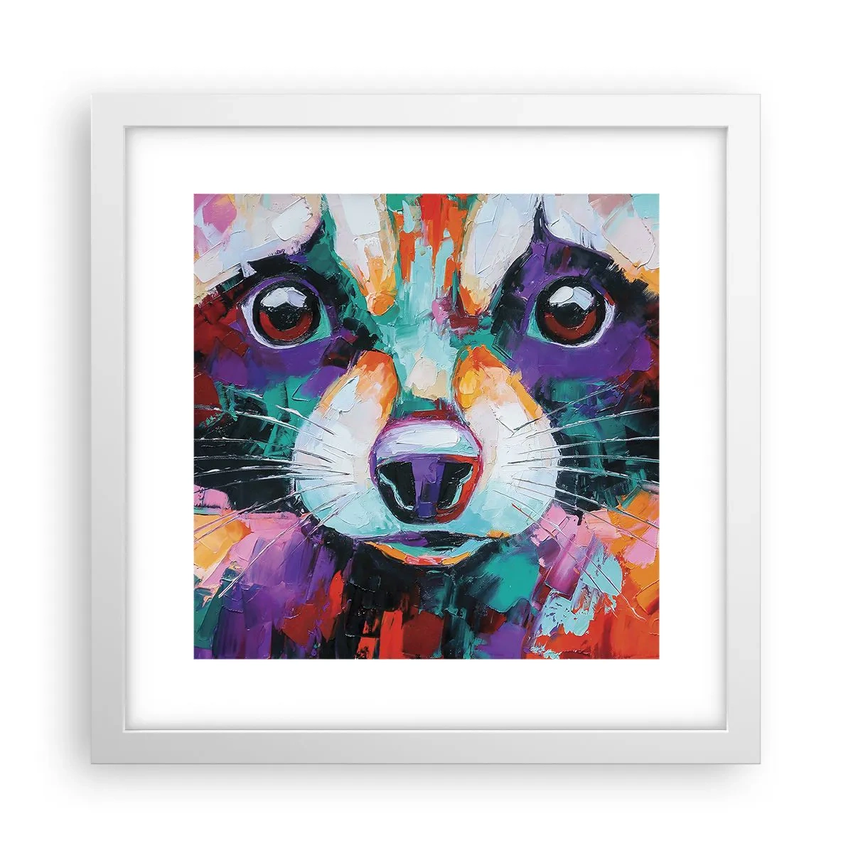 Plagát v bielom ráme - Iba dobré emócie - 30x30 cm