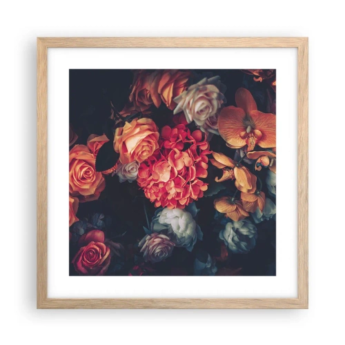 Plagát v ráme zo svetlého duba - Ako u holandských majstrov - 40x40 cm