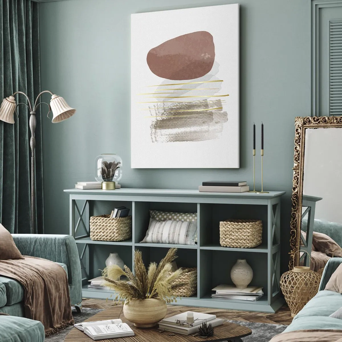 Obraz na plátne - Abstraktná kolonáda - 65x120 cm