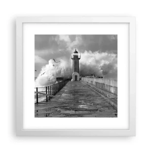 Plagát v bielom ráme - Nebojácna - 30x30 cm