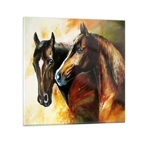 Obraz na skle - Dvakrát viac pôvabu - 40x40 cm