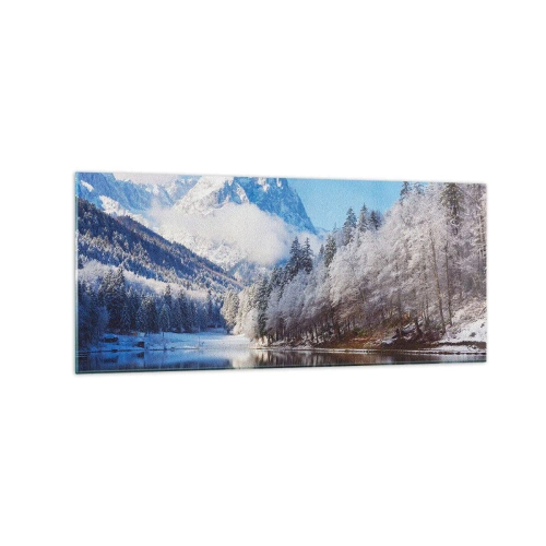 Obraz na skle - Snehová stráž - 120x50 cm