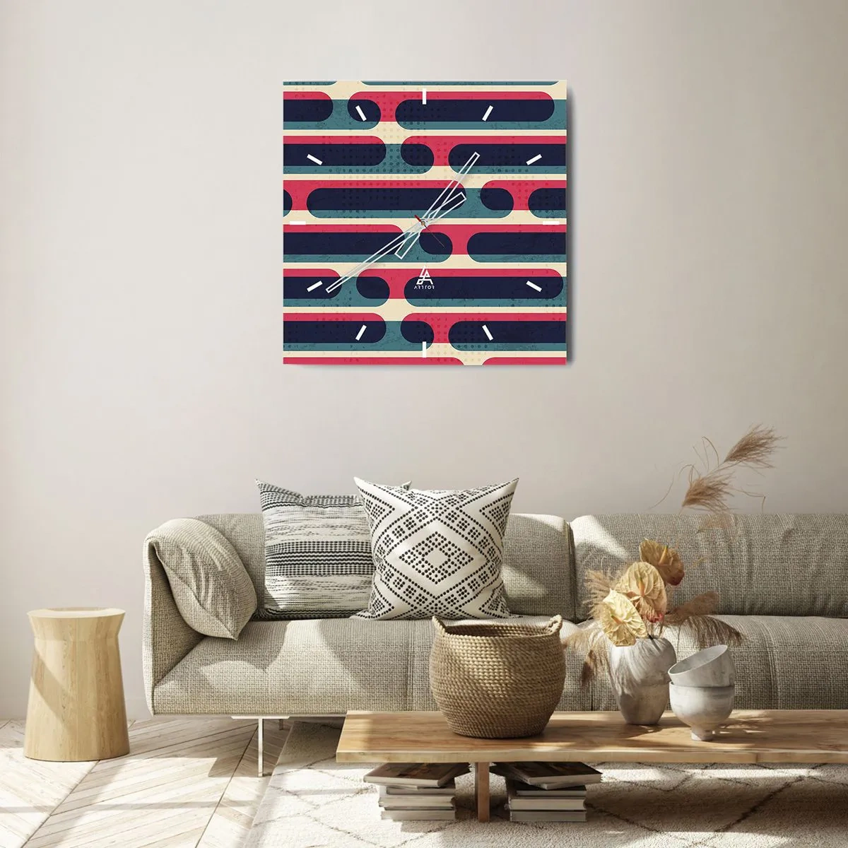 Nástenné hodiny - Dovnútra a dopredu - 40x40 cm