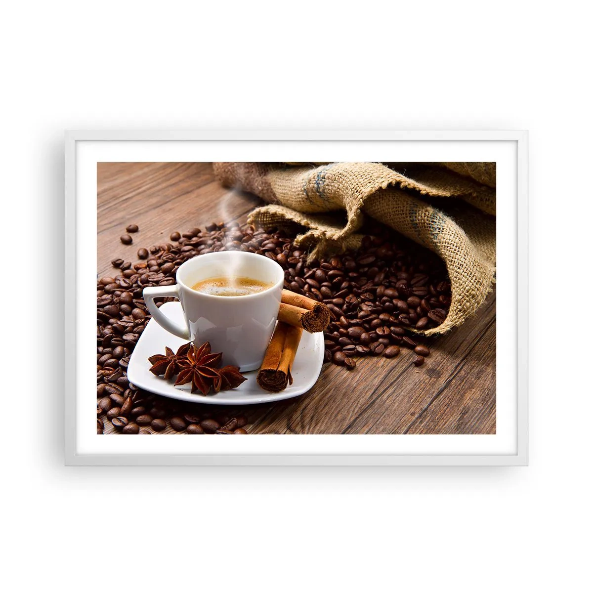 Plagát v bielom ráme - Pikantná chuť a aróma - 70x50 cm