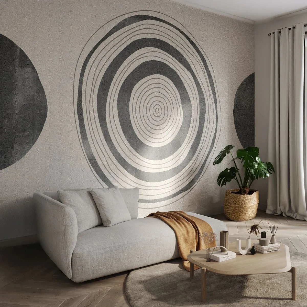 Fototapeta Premium Canvas - Dôležité je to, čo je uprostred - Kolesá, Minimalistický, Súčasné - 250x175 cm