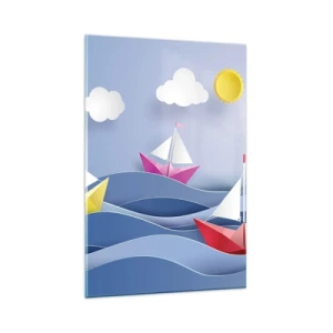 Obraz na skle - Ach, ako je príjemné hojdať sa na vlnách - 80x120 cm