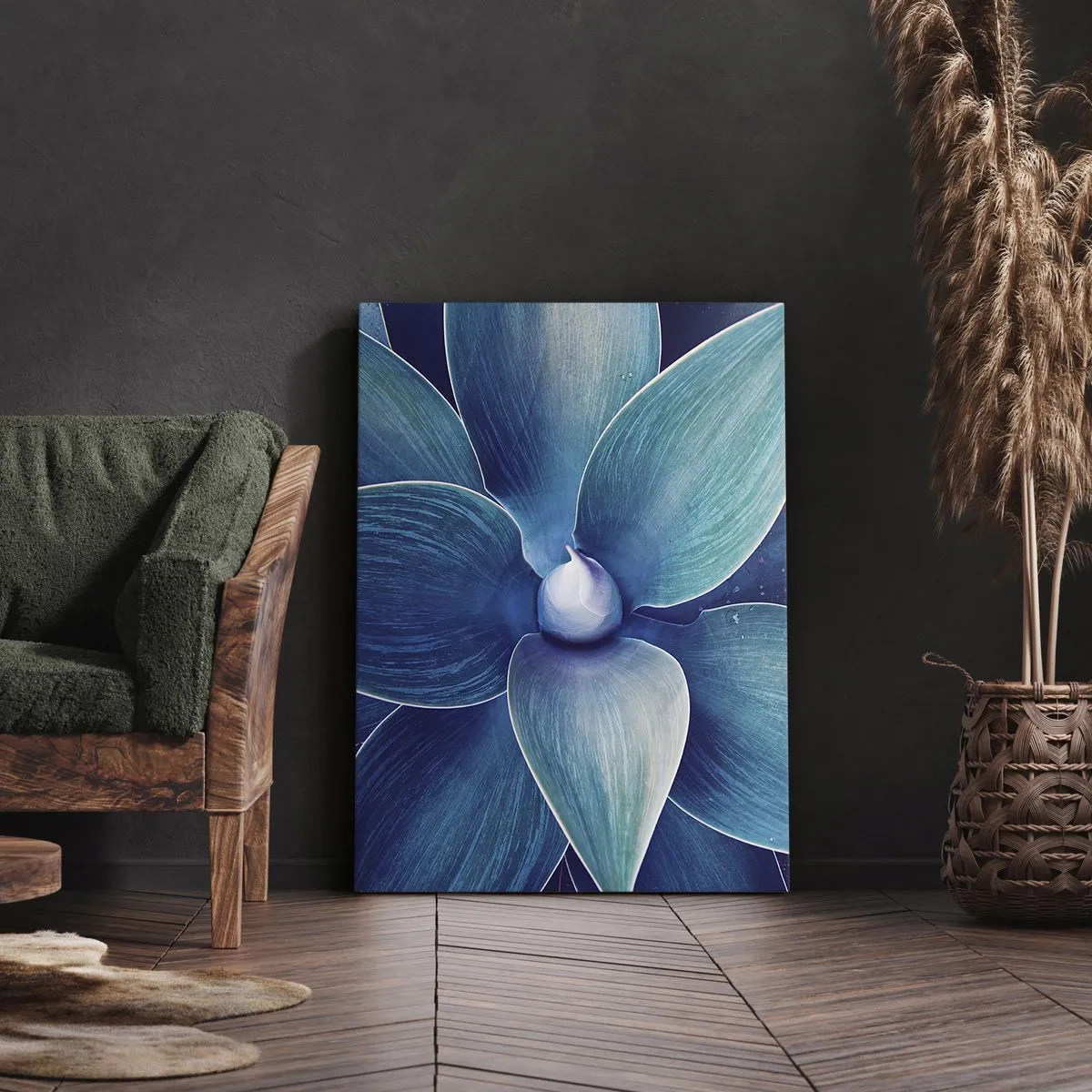 Obraz na plátne - Modrastý od neba - 55x100 cm