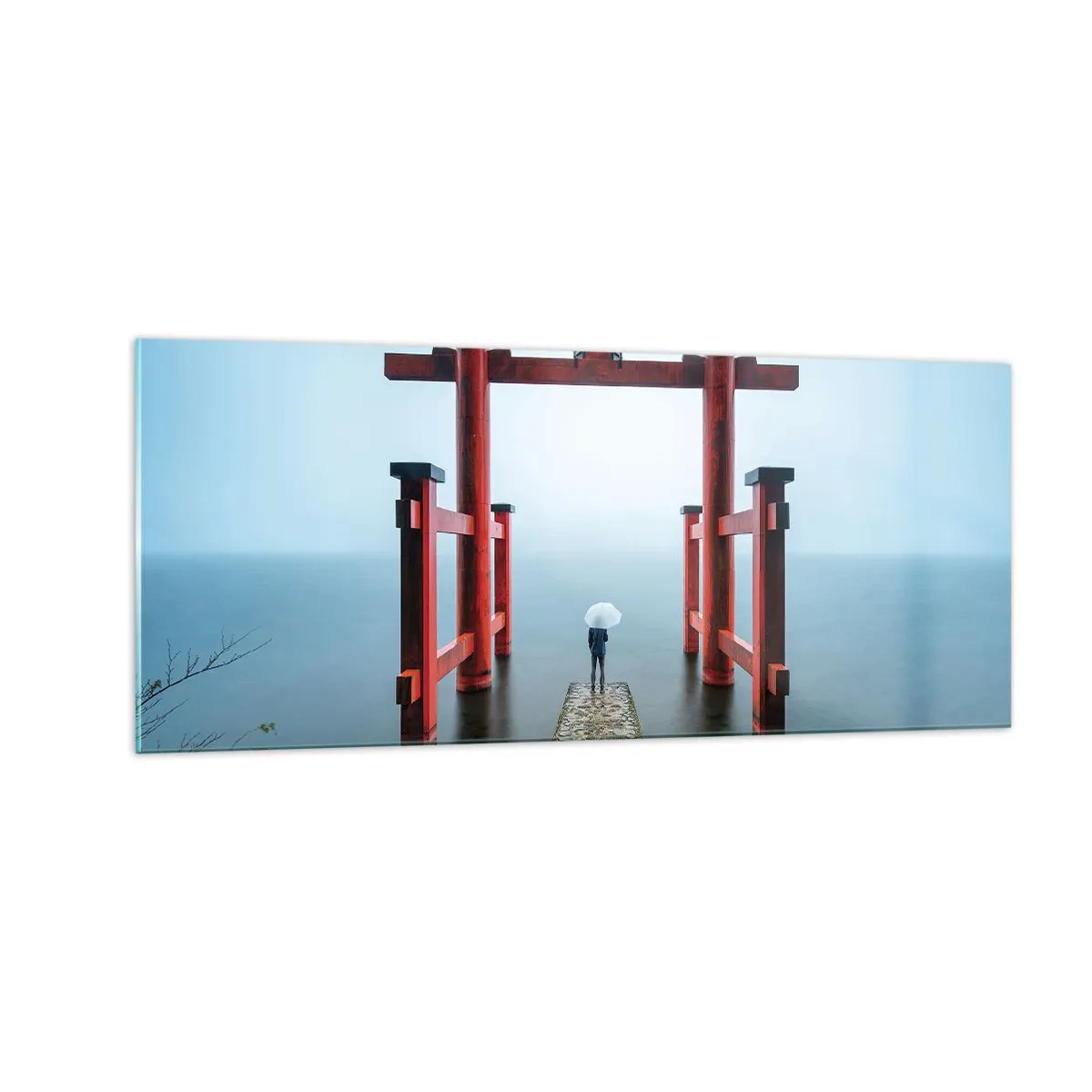 Obraz na skle - Japonské zamyslenie - 100x40 cm