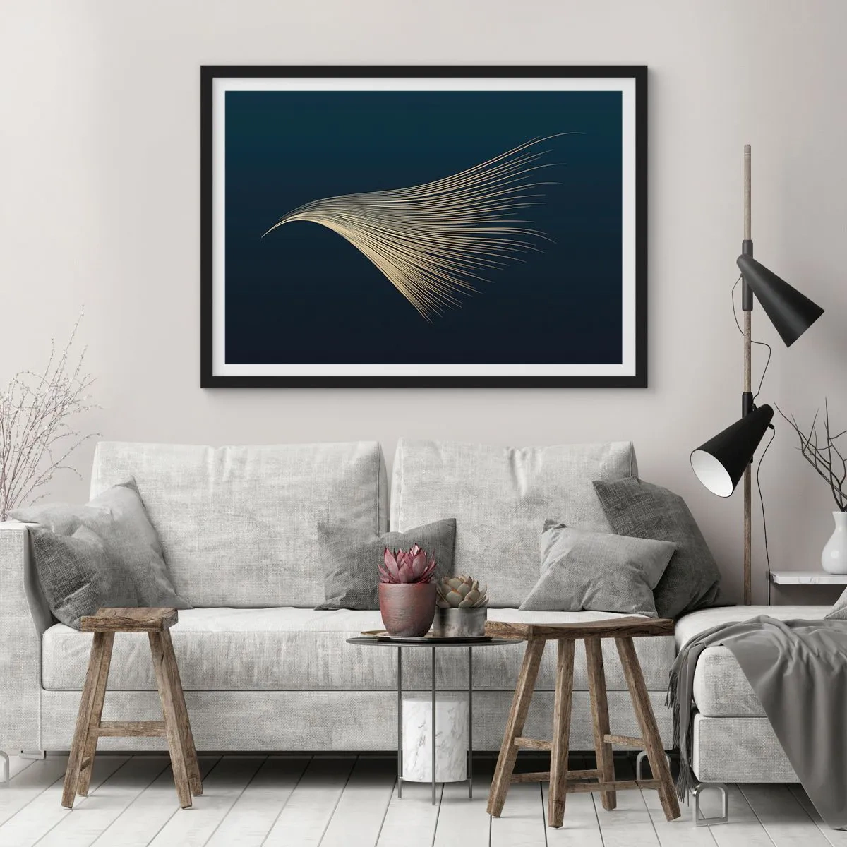 Plagát v čiernom ráme - Ako anjelské vlasy - 91x61 cm