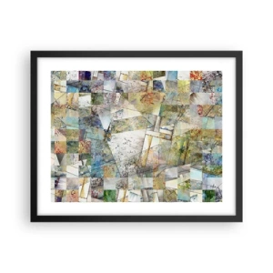 Plagát v čiernom ráme - Geometrické preskupenie - 50x40 cm