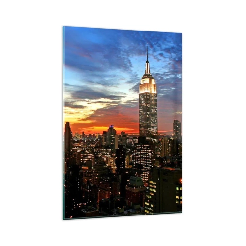 Obraz na skle - Žiarivá americká noc - 80x120 cm