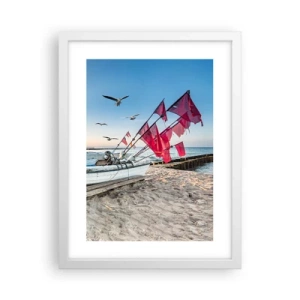 Plagát v bielom ráme - Zaslúžená prestávka - 30x40 cm