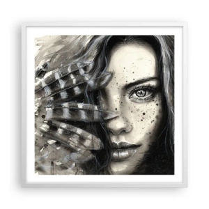 Plagát v bielom ráme - Divoká krása - 60x60 cm