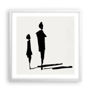 Plagát v bielom ráme - Určite spolu? - 50x50 cm