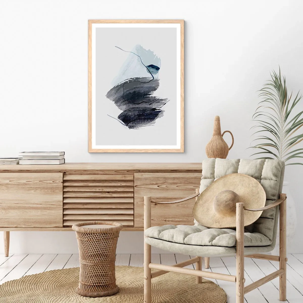 Plagát v ráme zo svetlého duba - Intenzita a pohyb - 61x91 cm