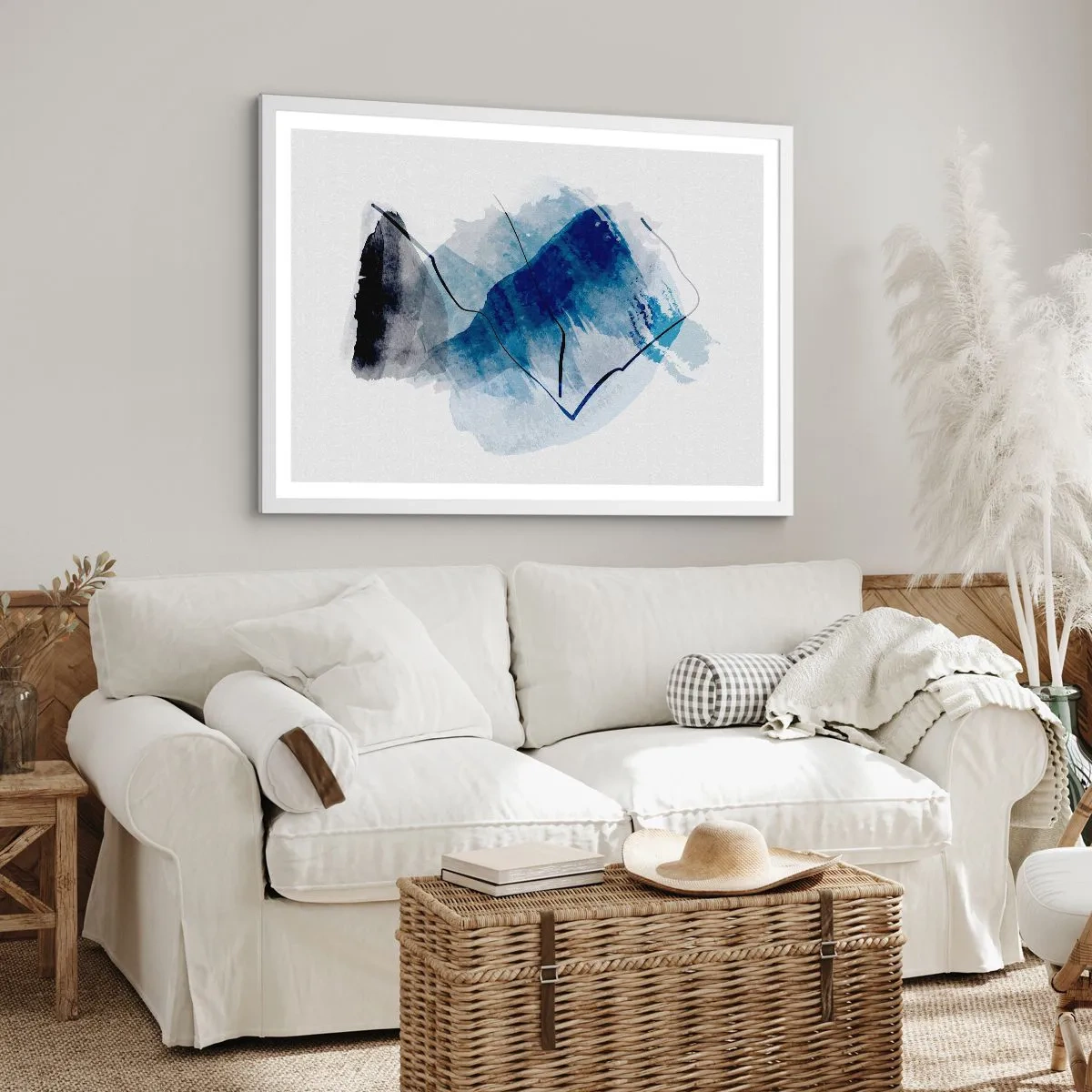 Plagát v bielom ráme - Ľadová hora - 91x61 cm