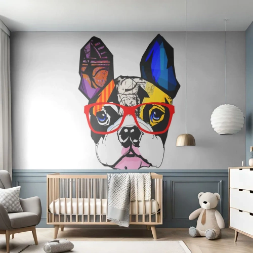 Fototapeta Standard Eco - Intelektuál - Abstrakcia, pes, Francúzsky buldog - 450x315 cm