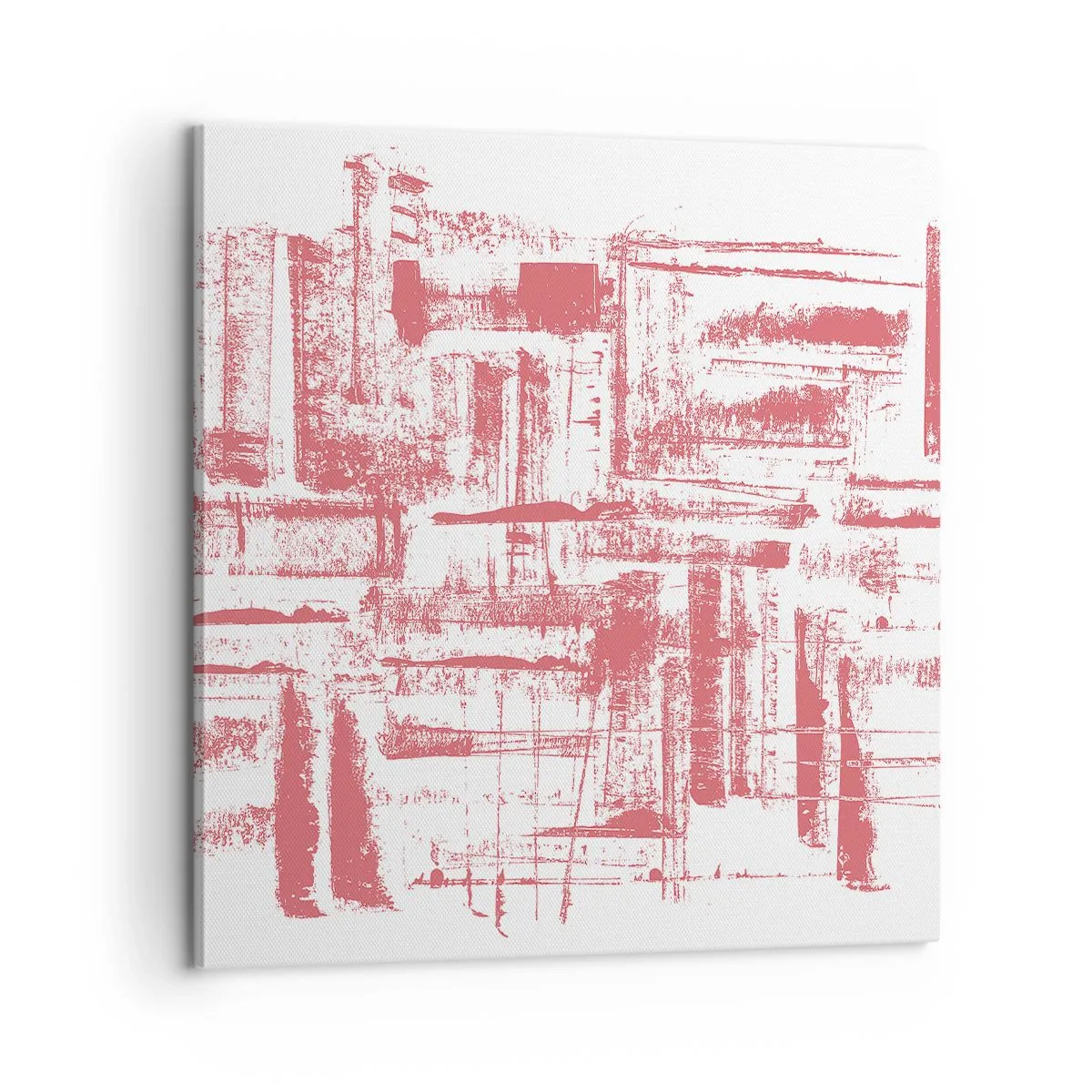 Obraz na plátne - Červené mesto - 60x60 cm
