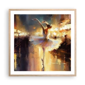 Plagát v ráme zo svetlého duba - Zázrak na ulici - 60x60 cm