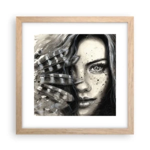 Plagát v ráme zo svetlého duba - Divoká krása - 30x30 cm