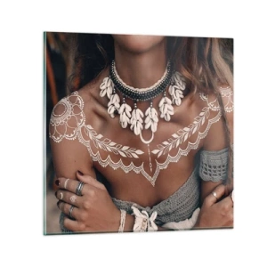 Obraz na skle - Talizmany, rituály ženskosti - 70x70 cm