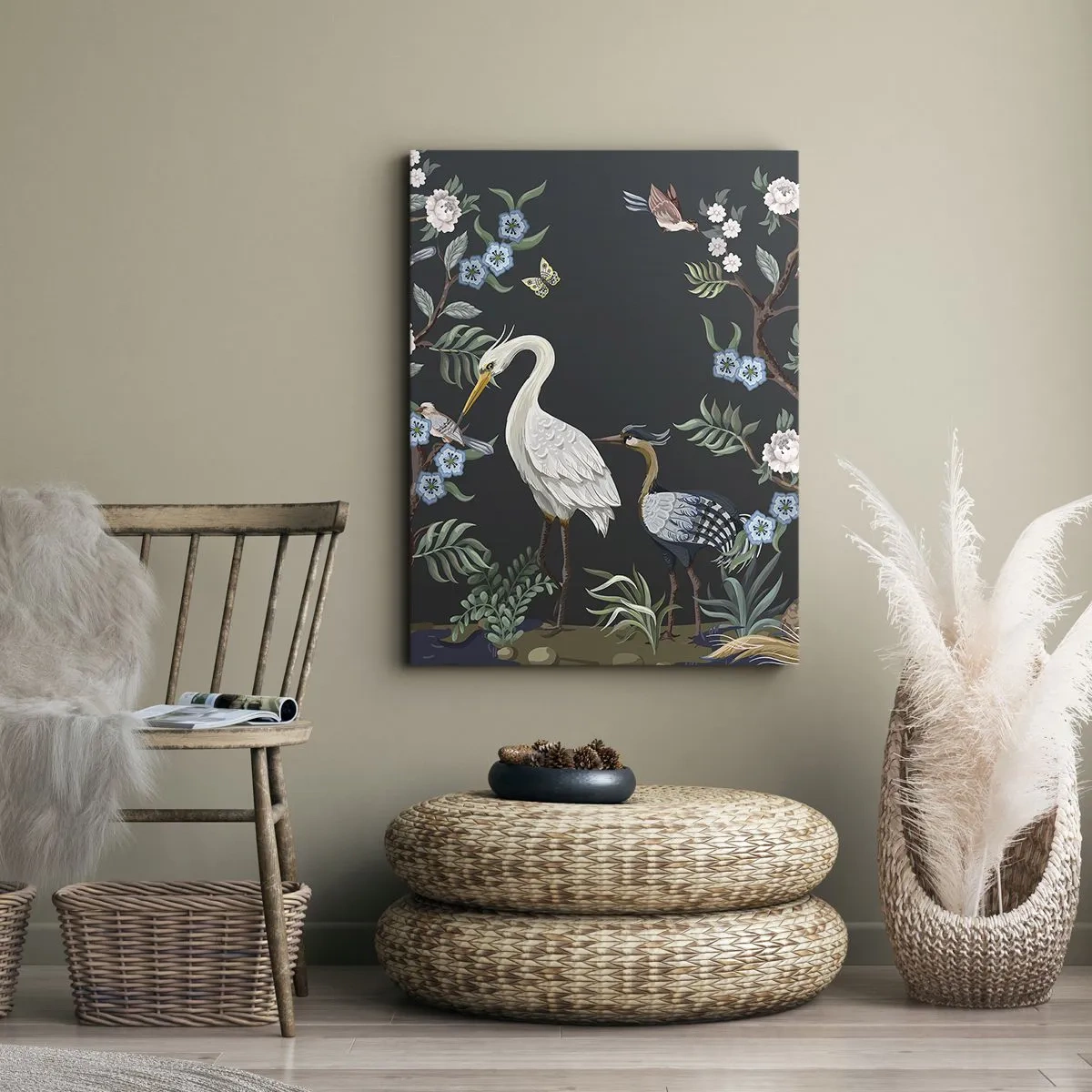 Obraz na plátne - Vtáčí sprievod - 45x80 cm