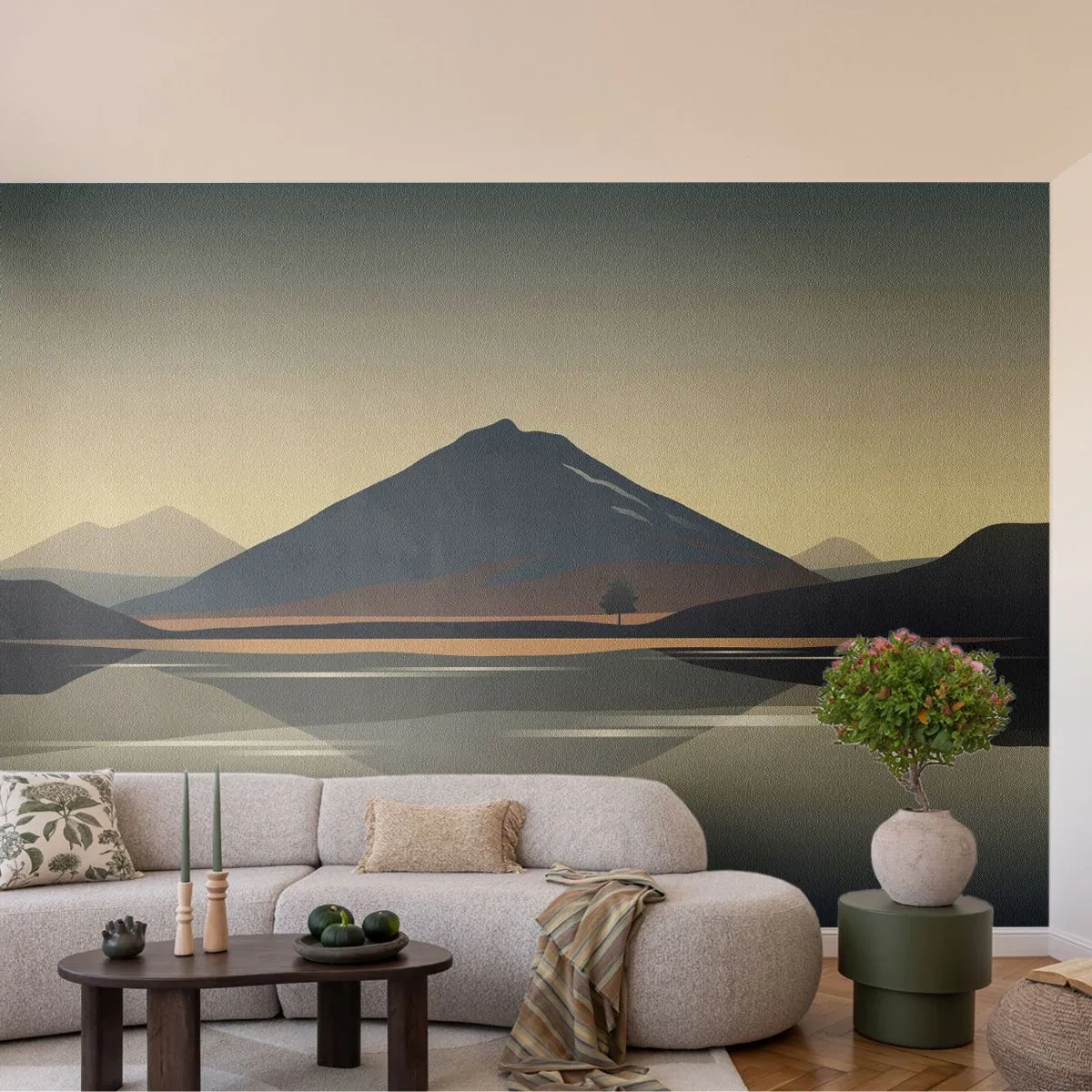 Fototapeta Premium Sand - Zrkadlový odraz - Ľadovec, Kus, Krajina - 100x70 cm